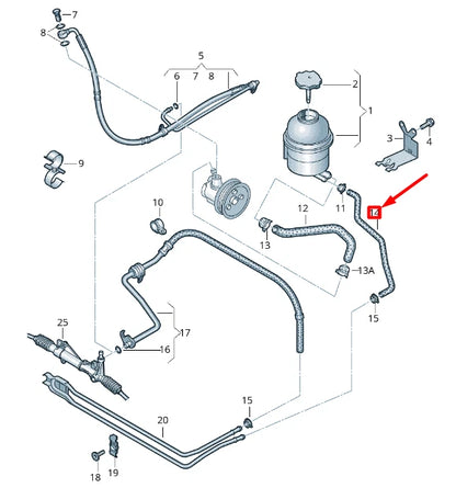 NEW VOLKSWAGEN CRAFTER 2F MK1 OIL RESERVOIR HOSE 2E1422955 ORIGINAL