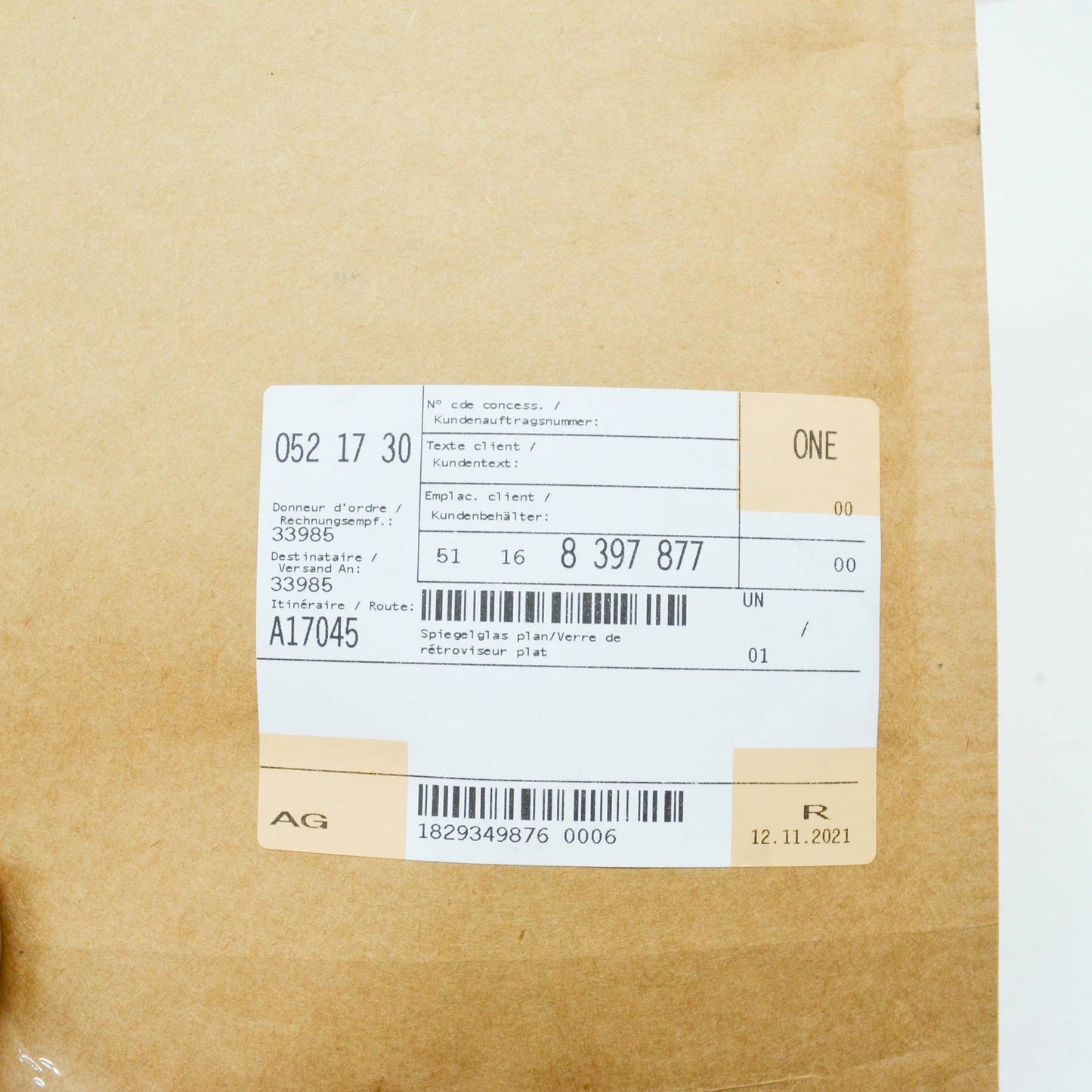 NEW BMW Z3 COUPE E36 FRONT LEFT DOOR MIRROR GLASS 51168397877 8397877 ORIGINAL