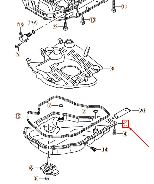 NEW VOLKSWAGEN BEETLE A5 OIL SUMP LOWER PART 06J103600AM ORIGINAL