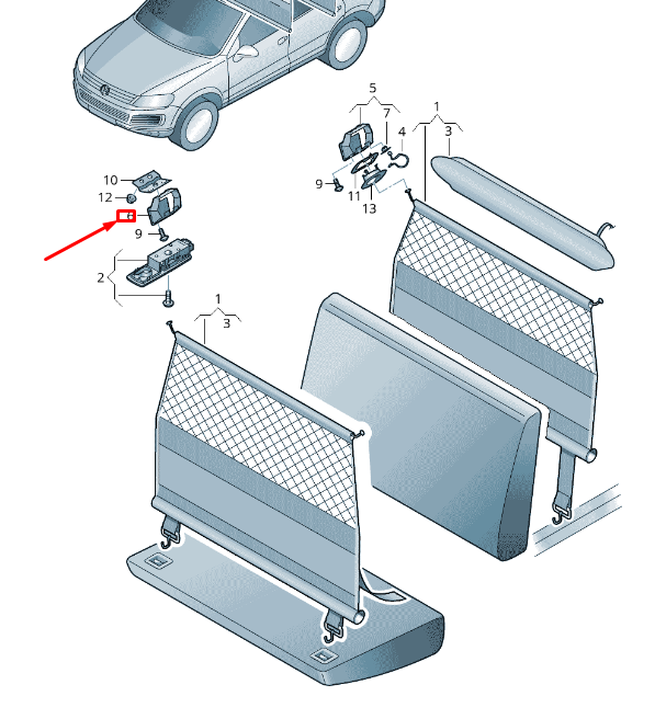 NEW VW TOUAREG 7P MK2 NET FRONT LEFT RETAINING BRACKET 7P0861687C95T ORIGINAL