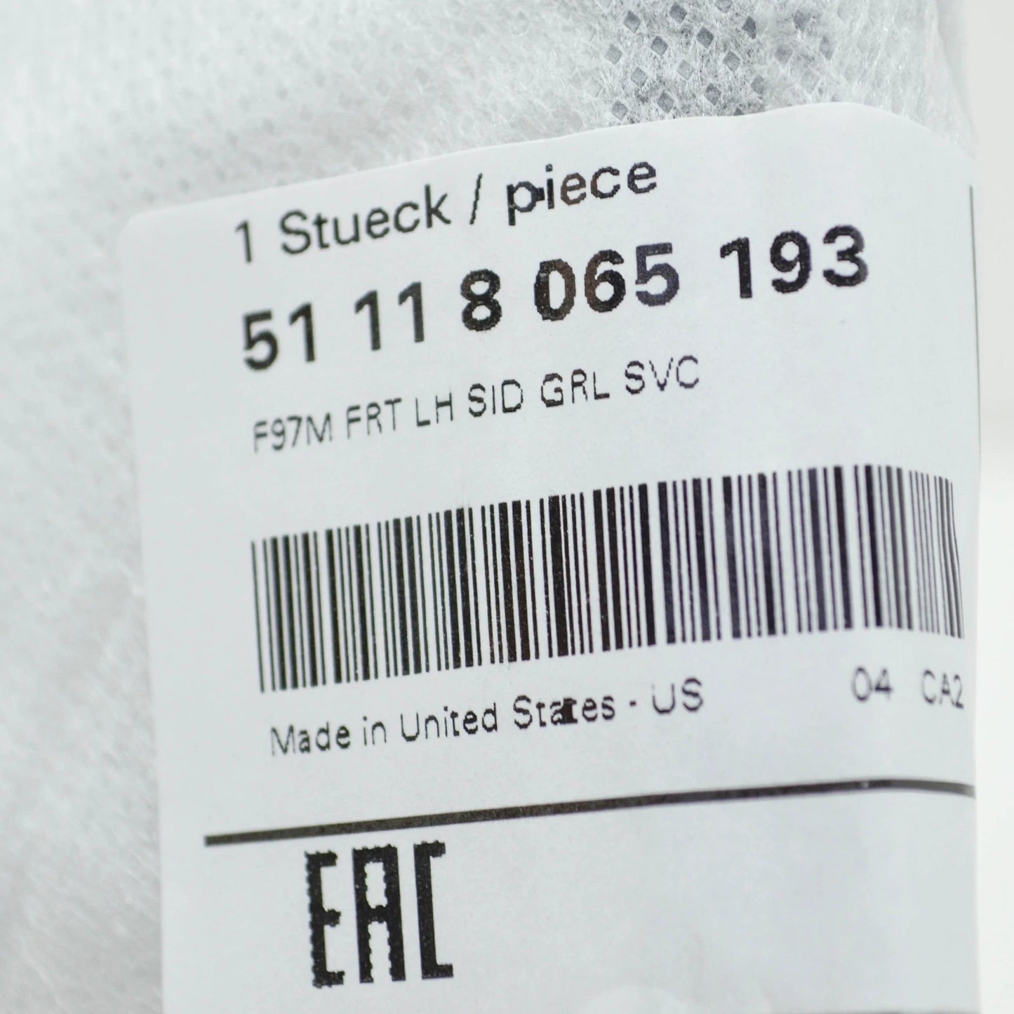 NEW BMW X3 M F97 FRONT LEFT BUMPER GRILLE 8065193 51118065193 ORIGINAL