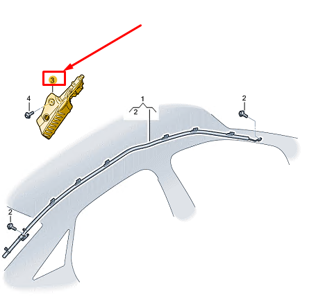 new audi a8 d5 left head air bag guide 4n0880755 original