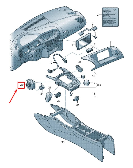 NEW AUDI A4 AVANT B8 PARKING BRAKE SWITCH RHD 8K2927225DWEP