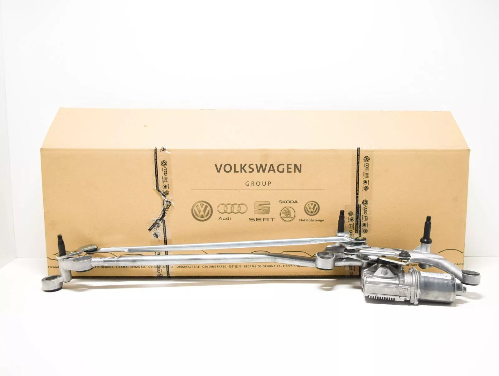 NEW AUDI Q7 4L FRONT WINDSCREEN LINKAGE W/MOTOR LHD 4L1955023F ORIGINAL