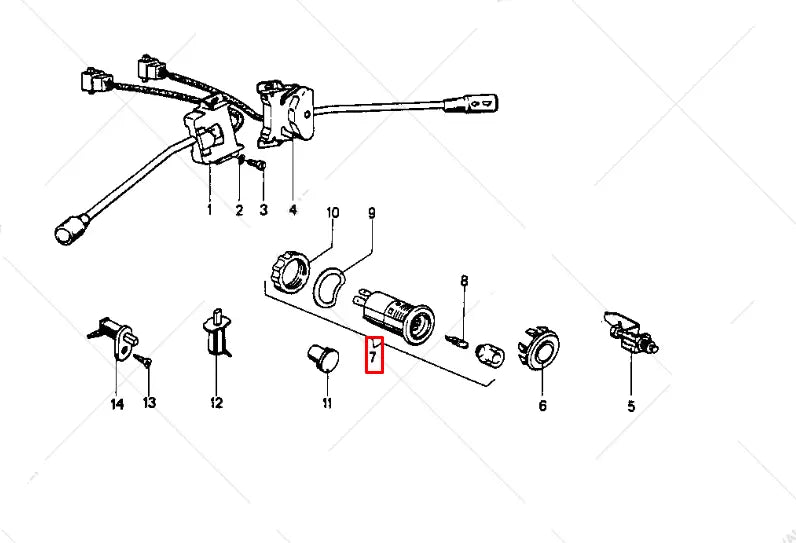 NEW BMW E9 E10 2000.3.2 HAZARD SWITCH BUTTON 61311356193 ORIGINAL