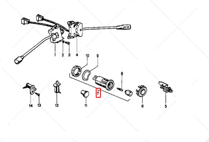 NEW BMW E9 E10 2000.3.2 HAZARD SWITCH BUTTON 61311356193 ORIGINAL