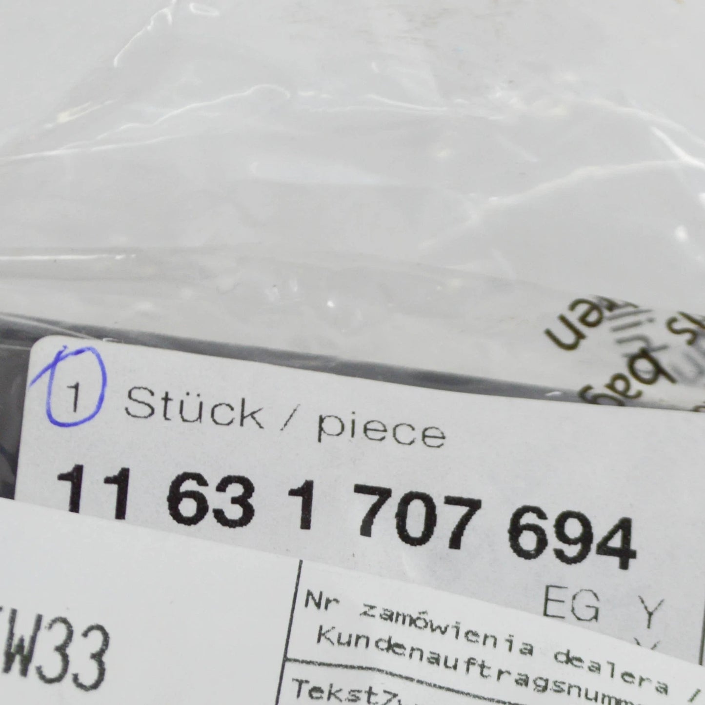 NEW BMW 3 E30 VOLUME AIR FLOW SENSOR HOSE 11631707694 1707694 ORIGINAL