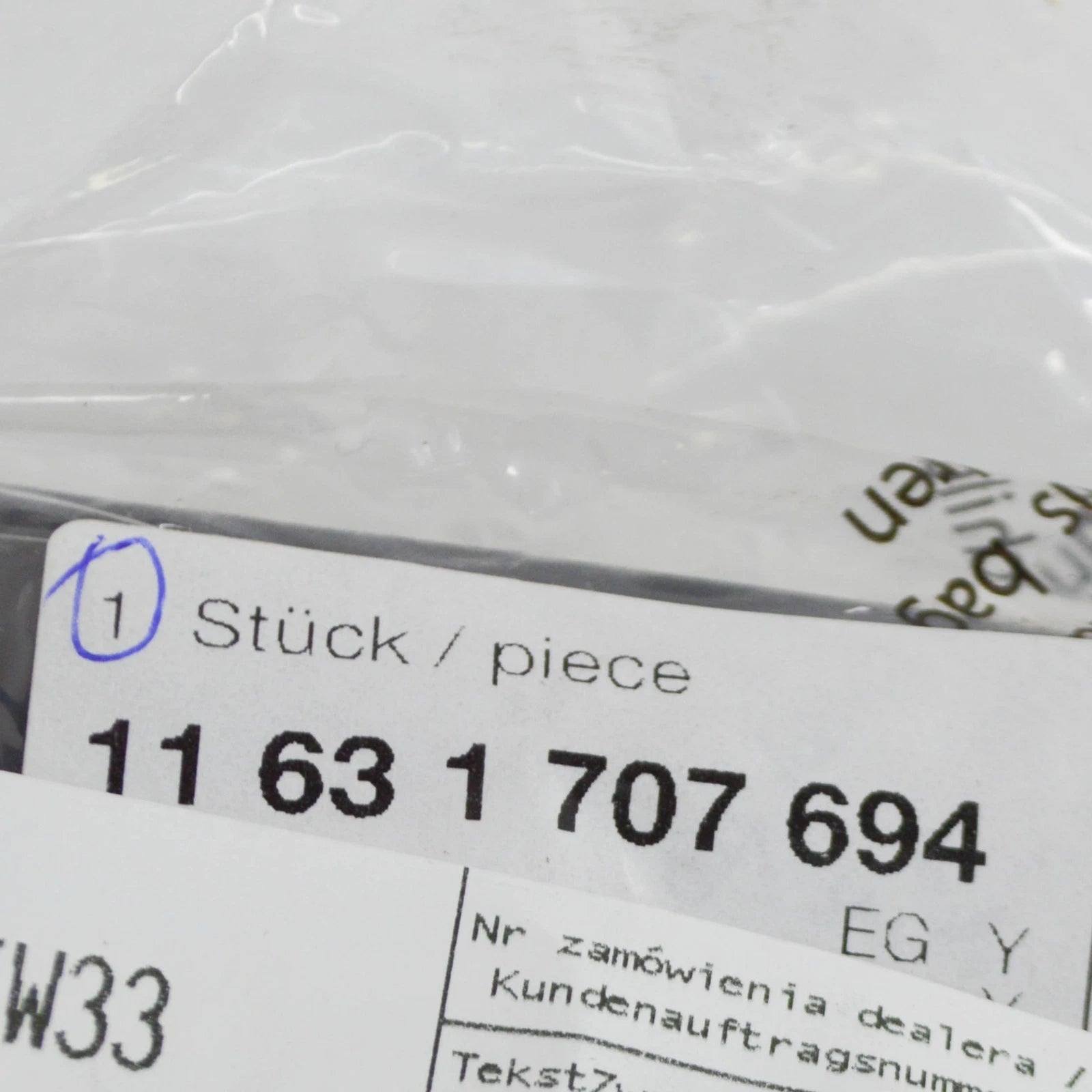 NEW BMW 3 E30 VOLUME AIR FLOW SENSOR HOSE 11631707694 1707694 ORIGINAL