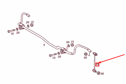 NEW MERCEDES-BENZ S W220 REAR AXLE TORSION BAR ROD A2203203689 ORIGINAL