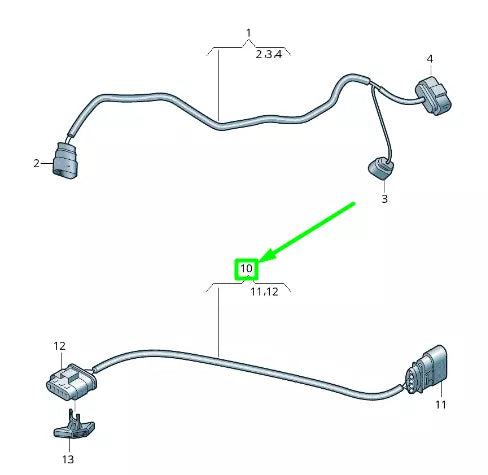 NEW VW GOLF 5G MK7 FUEL TANK CONTROL UNIT CABLE HARNESS 5Q0971106