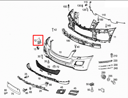 new mb m w164 front right headlight washer cover cap a16486002089999 original