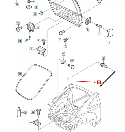 NEW VOLKSWAGEN BEETLE A5 REAR LID GAS FILLED STRUT 5C5827550K ORIGINAL