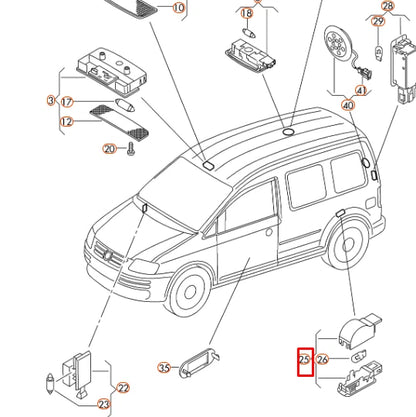 NEW VOLKSWAGEN TOUAREG 7L INTERIOR GLOVE BOX LIGHT 7L0947415 ORIGINAL