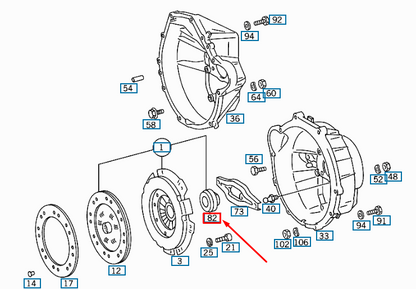 NEW MERCEDES-BENZ E W124 CLUTCH RELEASE BEARING A0022500515 ORIGINAL