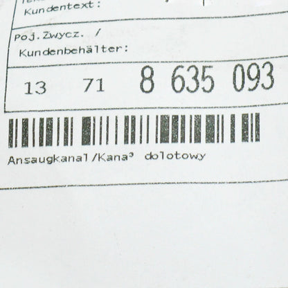 NEW BMW X3 G01 ENGINE AIR INTAKE TUBE DUCT 13718635093 ORIGINAL