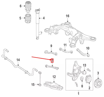 NEW MERCEDES-BENZ C W204 AMG REAR PUSHING STRUT TRACK BAR A2043500229 ORIGINAL