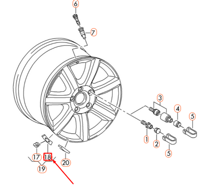 new audi a3 8p wheel balancer weight 50g 1k0601188a original