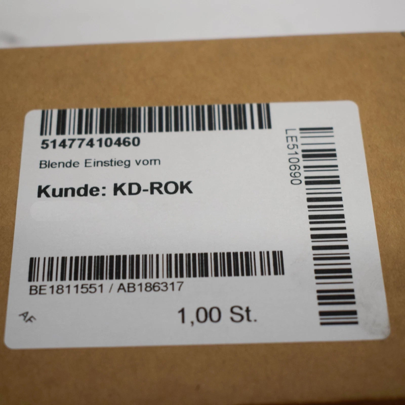 NEW BMW 1 F20 FRONT DOOR SILL COVER 51477410460 7410460 ORIGINAL