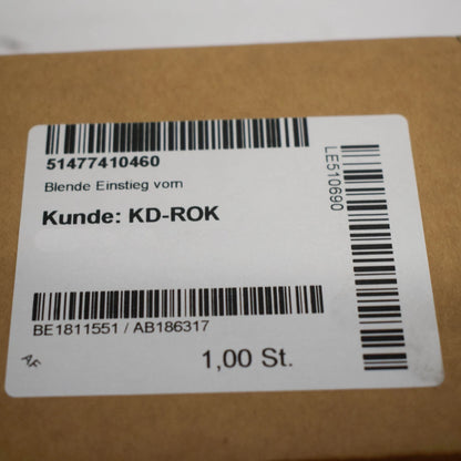 NEW BMW 1 F20 FRONT DOOR SILL COVER 51477410460 7410460 ORIGINAL