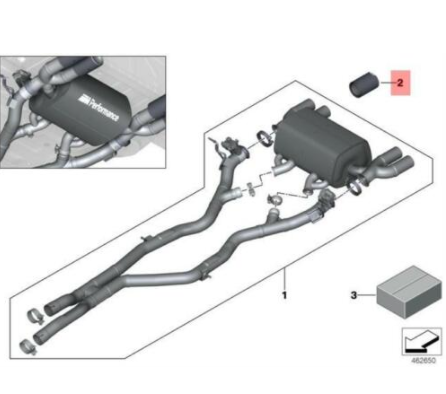 new bmw m2 coupe f87 carbon m performance exhaust tip cover 18302358110 original