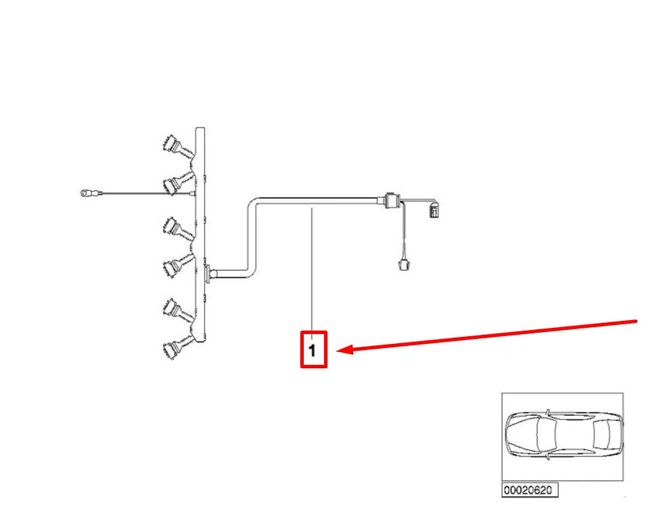 NEW BMW Z4 E85 ENGINE IGNITION MODULE WIRING HARNESS 12517551905 7551905