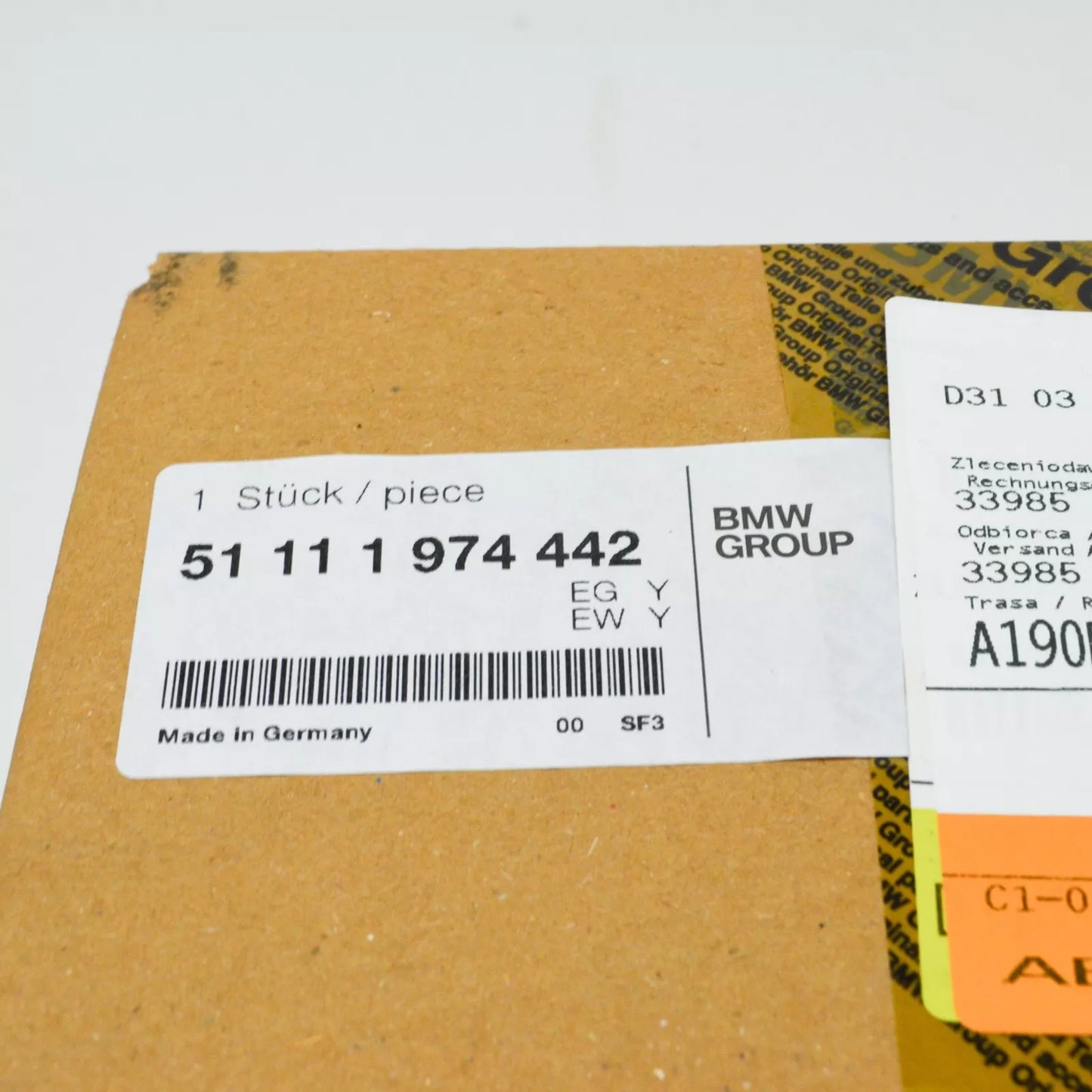 NEW BMW 7 E32 FRONT BUMPER RIGHT FLAP 51111974442 ORIGINAL