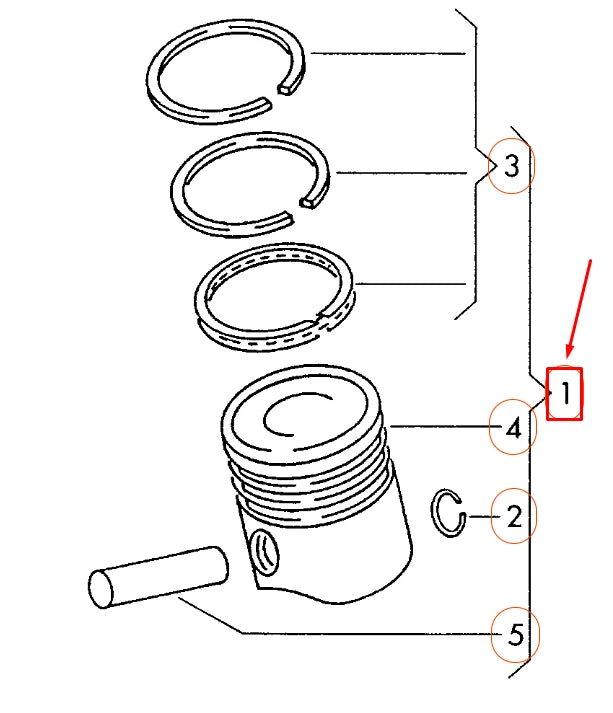 NEW AUDI A3 8V ENGINE PISTON DIMENSION GROUP 1 04L107065A001 ORIGINAL