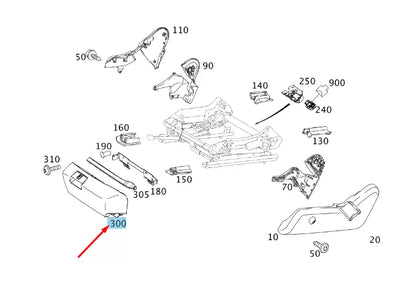 NEW MERCEDES-BENZ E W212 FRONT LEFT SEAT STOWAGE LHD A21281005049051 ORIGINAL