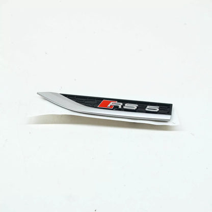 NEW AUDI RS5 8W6 FRONT LEFT FENDER WING EMBLEM BADGE 8W6853601DPUZ ORIGINAL