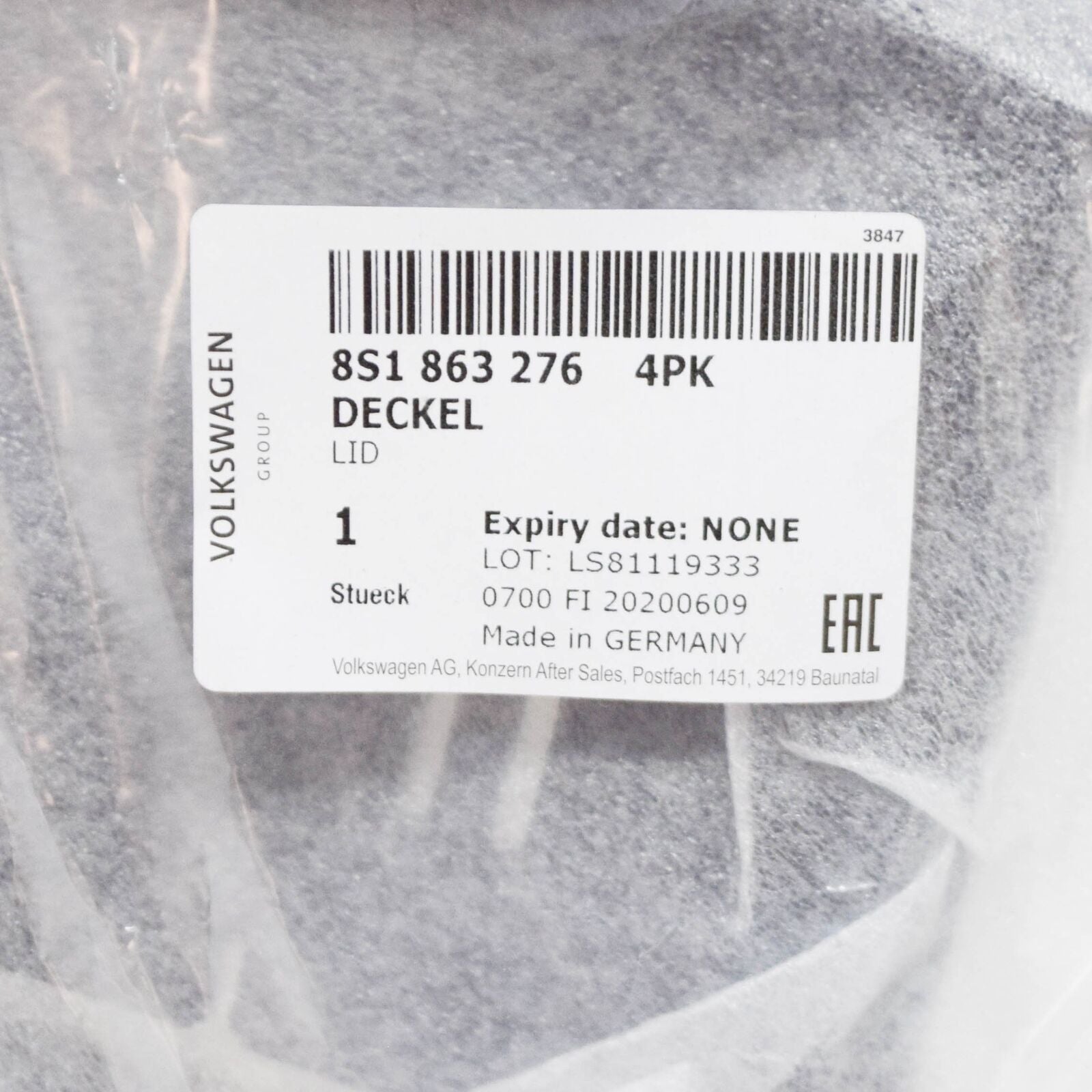 NEW AUDI TT FV CENTRE CONSOLE STOWAGE COMPARTMENT COVERLHD 8S18632764PK ORIGINAL