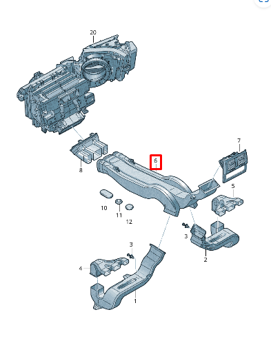 new volkswagen touareg cr7 air intake tube 760819693a original