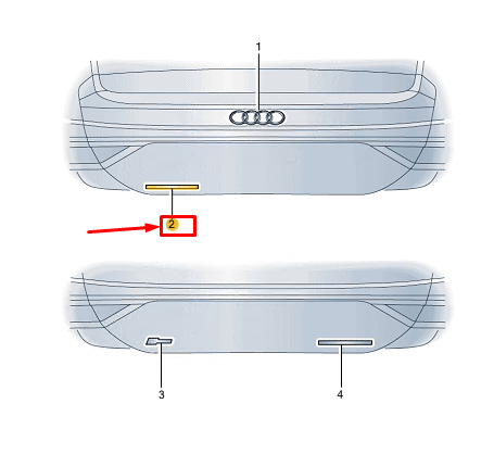 new audi e-tron gt rear trunk lid badge 4j3853741b3q7 original