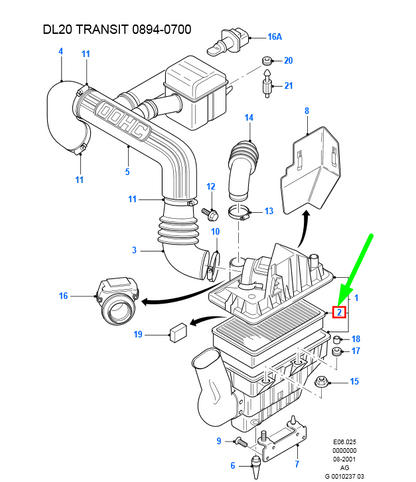 new ford transit mk2 air cleaner element 92vb-9601-ha 6610580 original