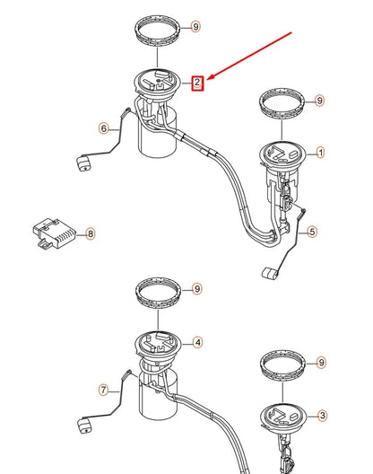 NEW VOLKSWAGEN TIGUAN 5N RIGHT FUEL DELIVERY MODULE 5N0919087H ORIGINAL