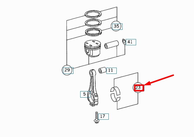 NEW MERCEDES-BENZ SL R129 ENGINE CONNECTING ROD BEARING A1120300060 ORIGINAL