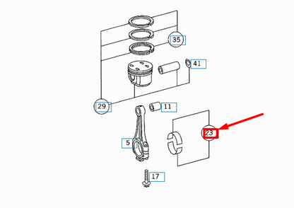 NEW MERCEDES-BENZ SL R129 ENGINE CONNECTING ROD BEARING A1120300060 ORIGINAL