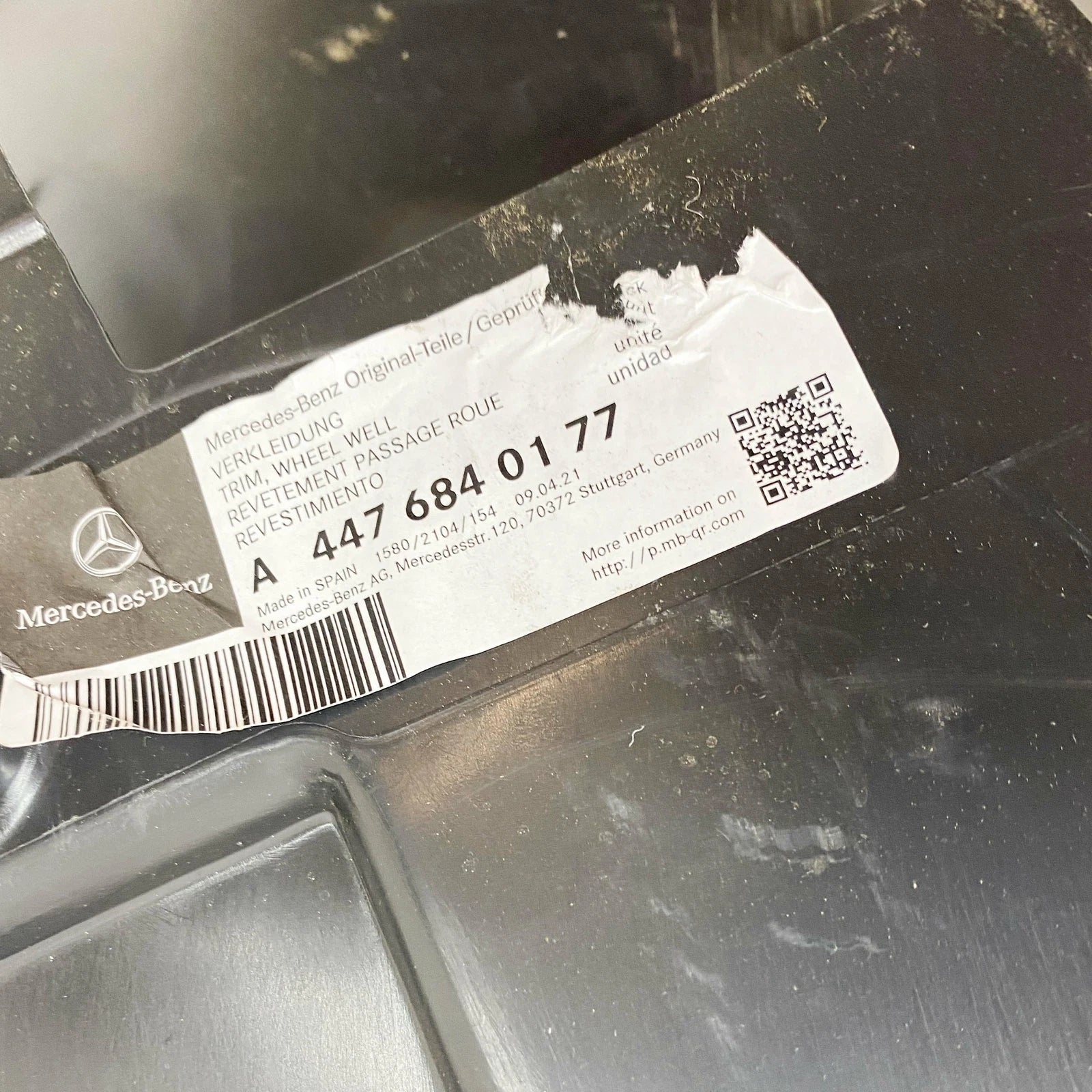 NEW MERCEDES-BENZ VITO W447 FRONT LEFT WHEEL HOUSE COVERING A4476840177 ORIGINAL