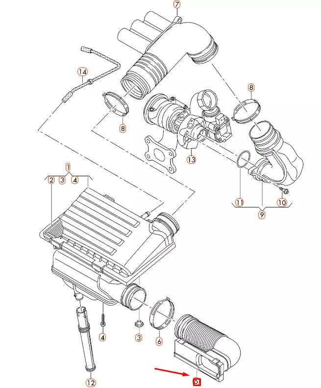 NEW VOLKSWAGEN POLO 6C ENGINE AIR INTAKE DUCT 6R0129618H ORIGINAL