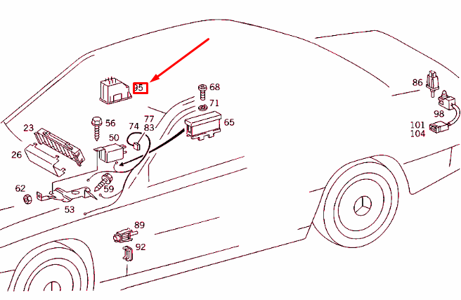 NEW MERCEDES-BENZ E W124 ELECTRIC SLIDING ROOF SWITCH A1248206810 ORIGINAL