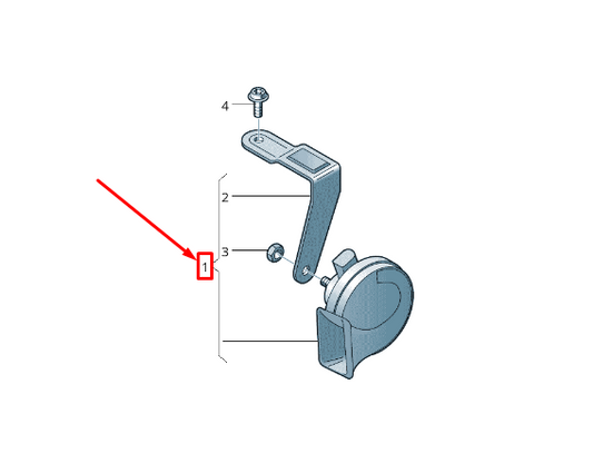 NEW AUDI Q7 4M LEFT SIDE LOW TONE HORN 4M0951209A ORIGINAL