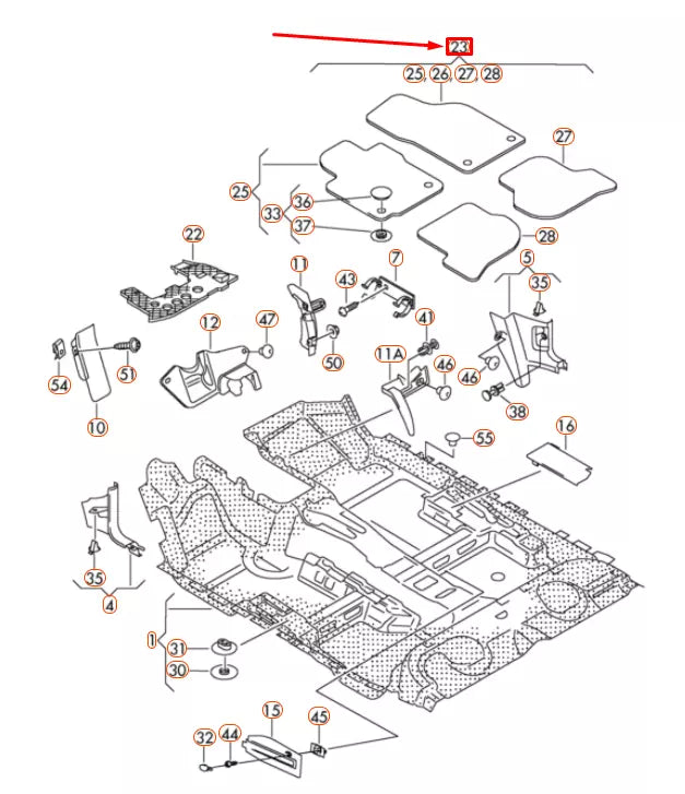 NEW VOLKSWAGEN GOLF 5K MK6 FLOOR MAT SET LHD 1K1863011SEUN ORIGINAL