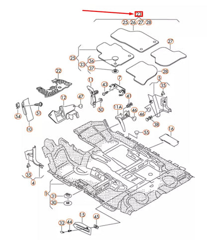 NEW VOLKSWAGEN GOLF 5K MK6 FLOOR MAT SET LHD 1K1863011SEUN ORIGINAL
