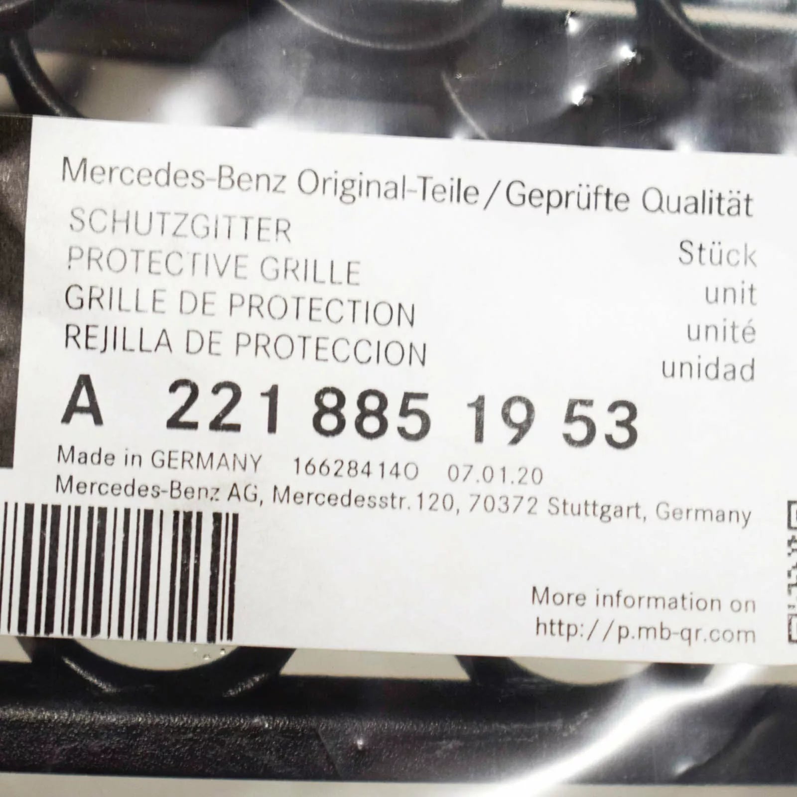 NEW MERCEDES-BENZ S W221 FRONT BUMPER LEFT GRILLE A2218851953 ORIGINAL