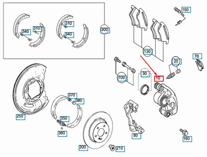 NEW MERCEDES-BENZ G W463 REAR RIGHT BRAKE CALIPER A0004201079 ORIGINAL