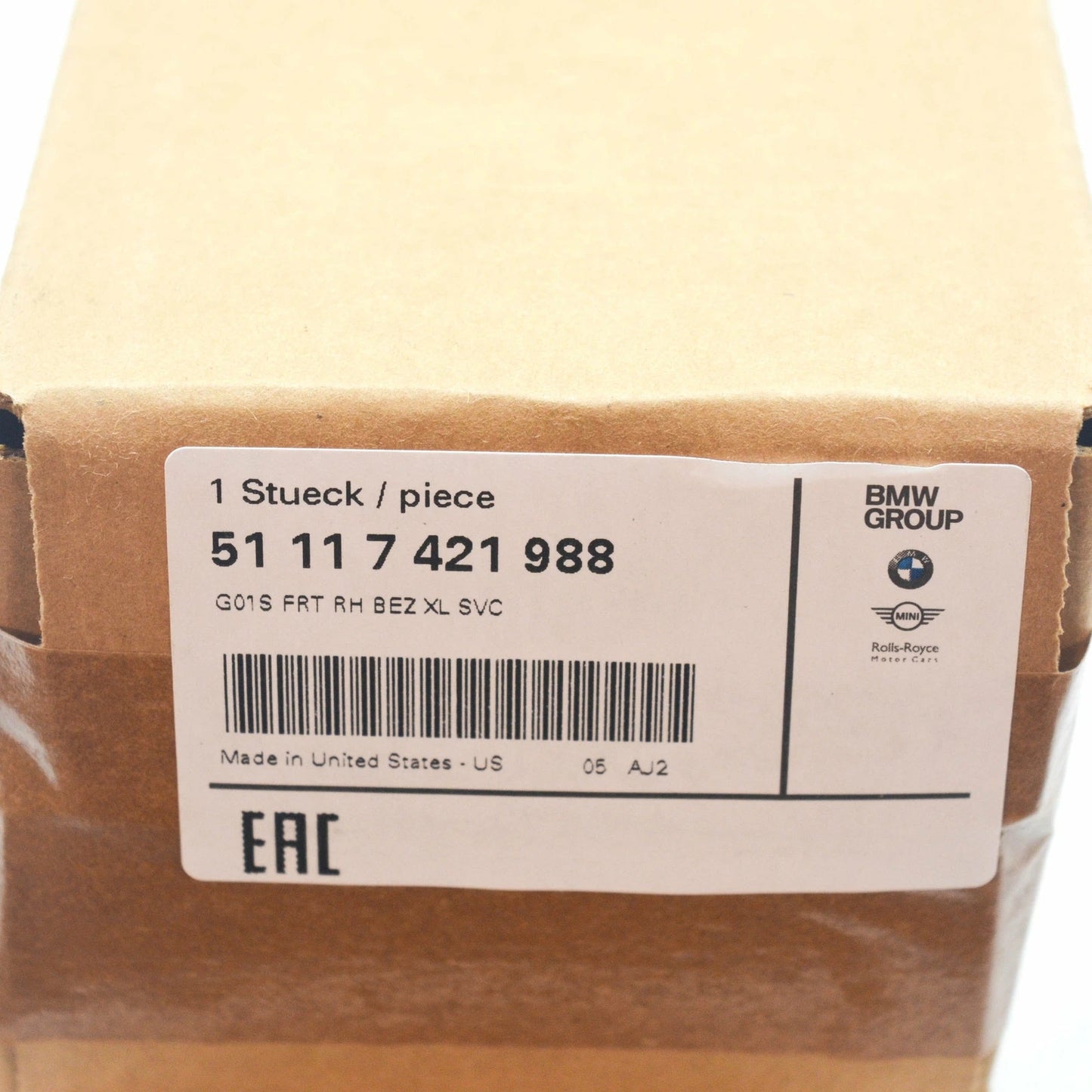 NEW BMW X3 G01 FRONT BUMPER RIGHT PROTECTIVE TRIM X-LINE 51117421988 ORIGINAL