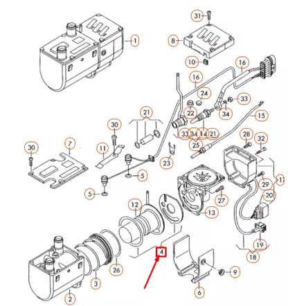 NEW VW SHARAN 7M COOLANT CIRCUIT AUXILIARY HEATER GASKET SET 7D0898003 ORIGINAL