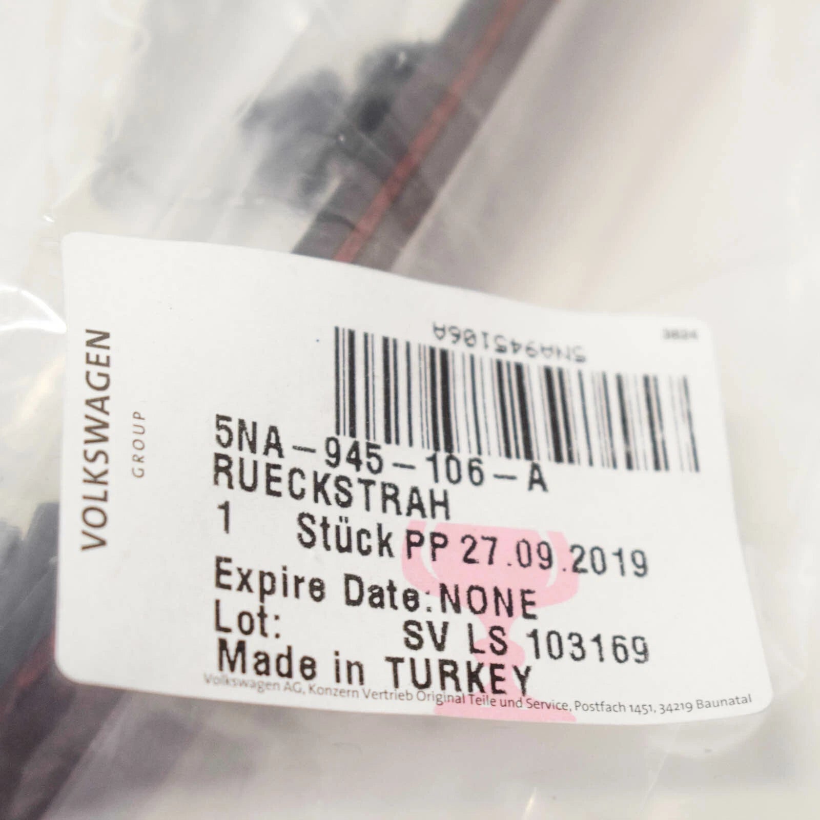 NEW VOLKSWAGEN TIGUAN 5N MK2 REAR BUMPER RIGHT SIDE REFLECTOR 5NA945106A