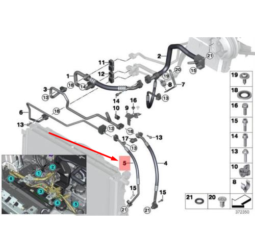 new bmw i3 i01 front refrigerant line pressure pipe 64539291278 original
