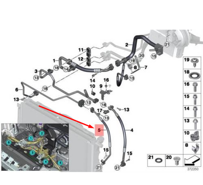 new bmw i3 i01 front refrigerant line pressure pipe 64539291278 original