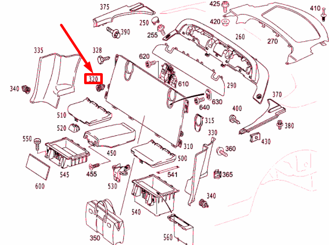 new mercedes-benz sl r230 lining fastening clamp a0119884678 original